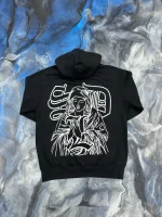Blue Strips LA Mary BS Jesus Blk Hoodie (1)