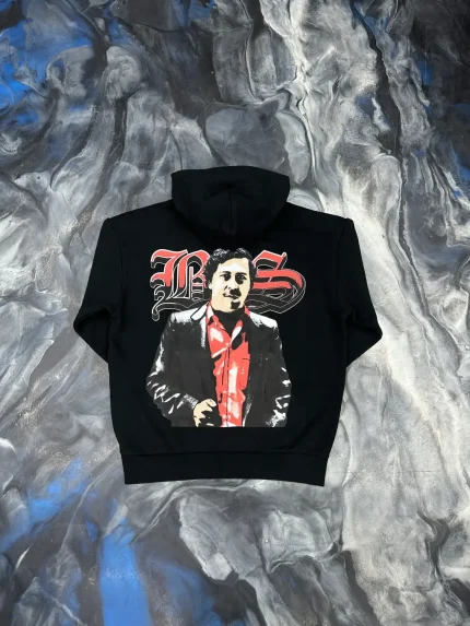 Blue Strips LA Pablo Escobar Hoodie Red (1)