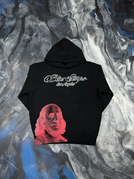 Blue Strips LA Pablo Escobar Hoodie Red (2)