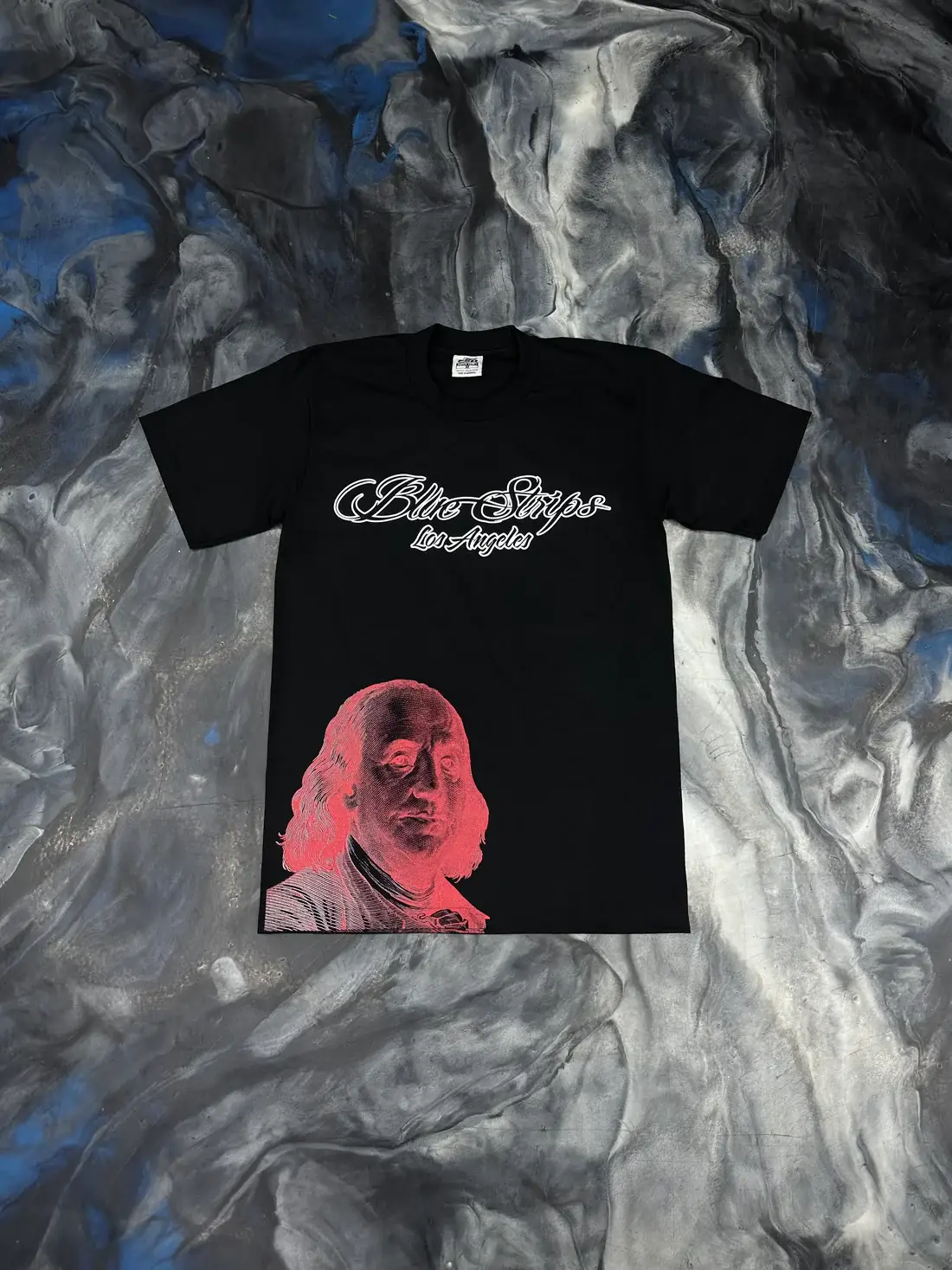 Blue Strips LA Pablo Escobar Red Tee (2) Blue Strips LA Pablo Escobar Red Tee (2)