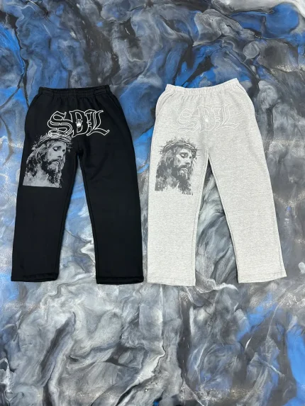 Blue Strips LA SDL Jesus Sweatpants (3)