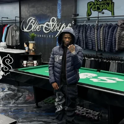 blue strips la jacket
