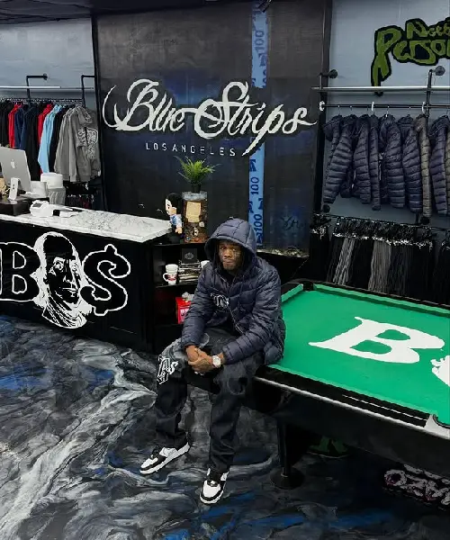 Blue Strips LA Jacket