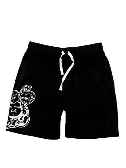 Blue Strips LA Buddha B$ Mesh Shorts BLK (1)