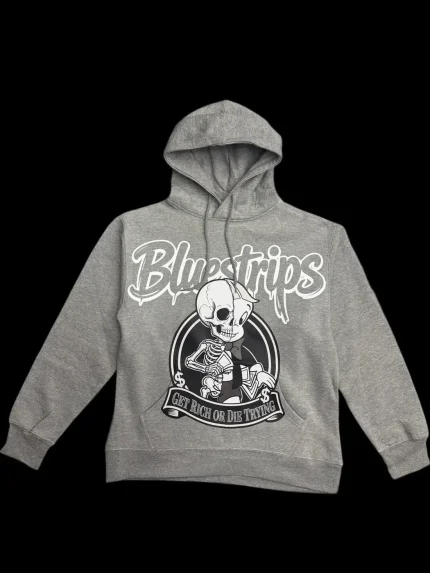 Blue Strips LA G.R.O.D.T Gry Hoodie