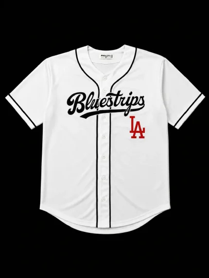 Blue Strips LA Jersey White