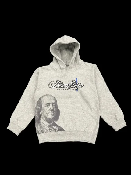 Blue Strips LA Kids Youth Benjamin B$ Hoodie GRY