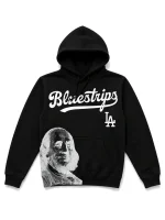 Blue Strips LA MLB Classic Hoodie BLk (1)