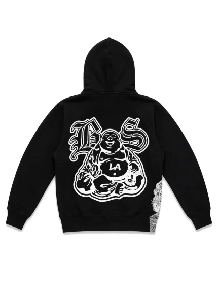 Blue Strips LA MLB Classic Hoodie BLk (2)