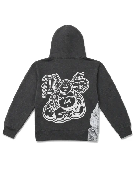 Blue Strips LA MLB Classic Hoodie Gray (2)