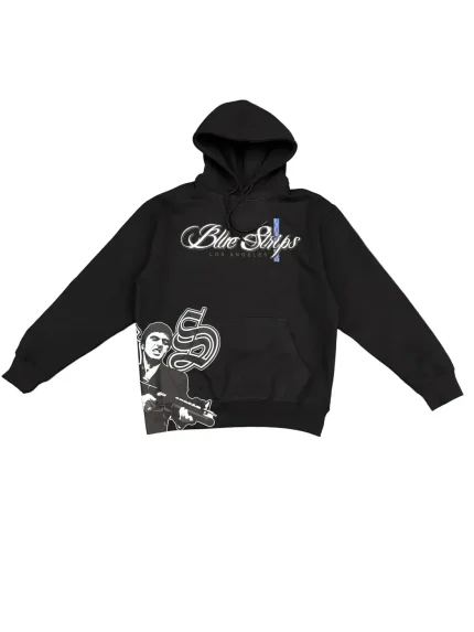 Blue Strips LA Scarface B$ Hoodie BLK