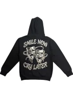 Blue Strips LA Smile Now Cry Later Blk Hoodie (2)
