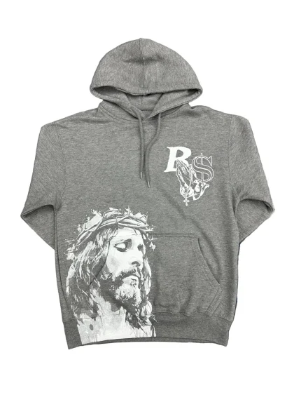Sdl X BS Jesus Hoodie Gry (1)