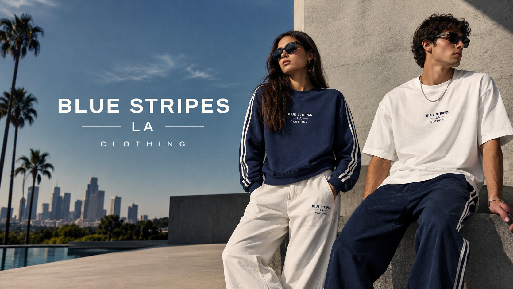 Blue Stripes LA Clothing