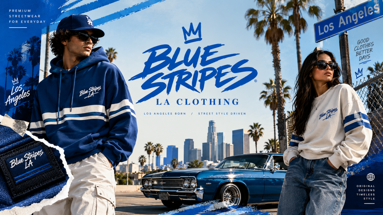 Blue Stripes LA Clothing